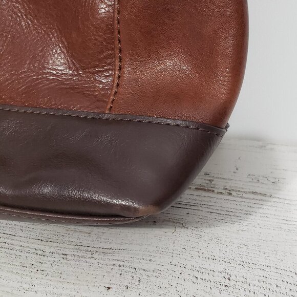 Tignanello Brown Leather Purse Shoulder Bag Crossbody - Picture 6 of 7